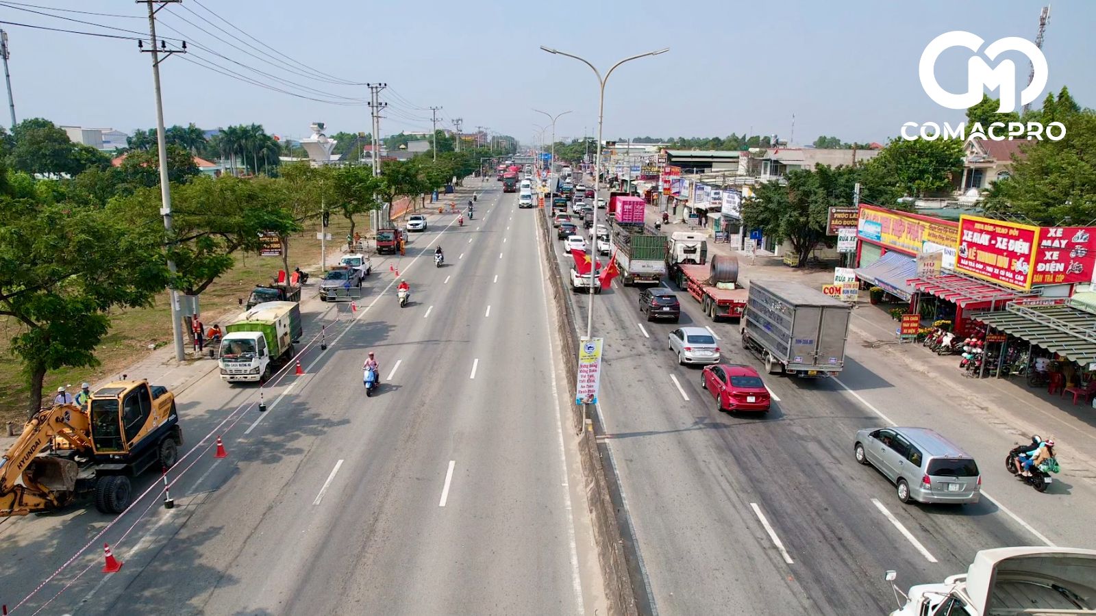 Một đoạn tuyến QL51 đoạn gần giáp ranh giữa hai tỉnh Đồng Nai và Bà Rịa - Vũng Tàu có lưu lượng xe đông gây áp lực lên hệ thống đường.