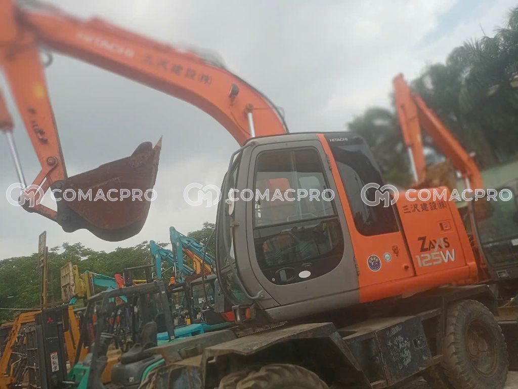 Máy xúc bánh lốp Hitachi ZX125W – Linh hoạt, mạnh mẽ, tối ưu cho đô thị